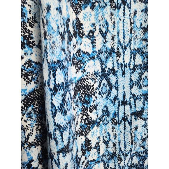 NWOT Jessica London Black & Blue Animal Print Button Up Shirt Midi Dress size 20 - Picture 4 of 14